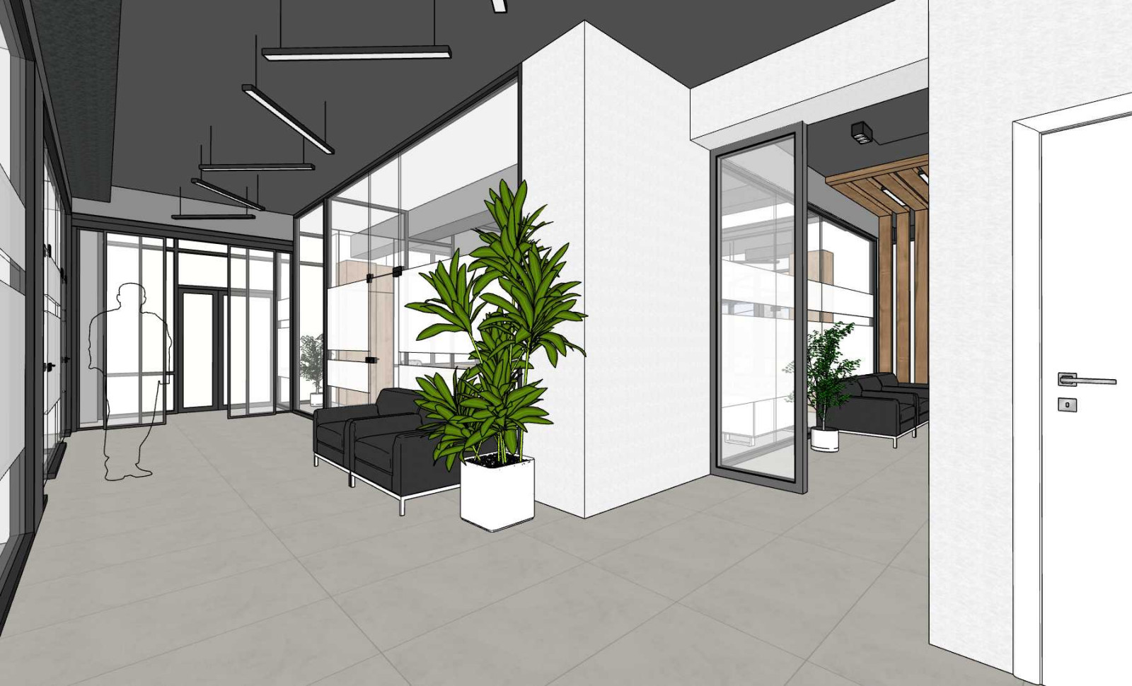 Офис для компании Изовол (экспресс-проект, скетчап)