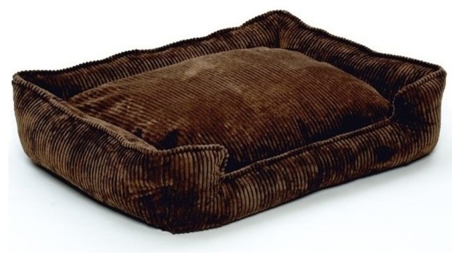 Jax Bones Corduroy Lounge Bed Chocolate Contemporary Dog Beds Jax Bones Corduroy Lounge Bed Chocolate Small