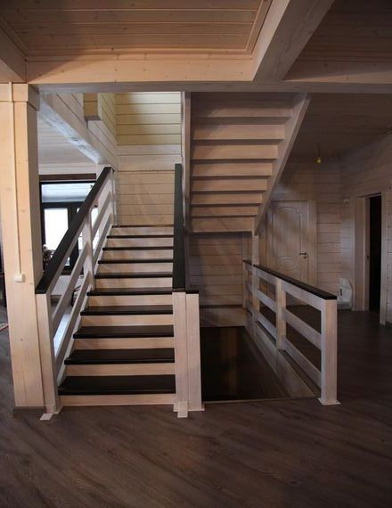 Проект деревянного дома из клееного бруса в стиле прованс