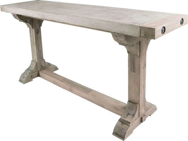 Pirate Concrete and Wood Dining Table, 157-020