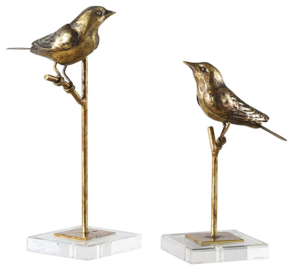 Uttermost Passerines Bird Sculptures, 2-Piece Set