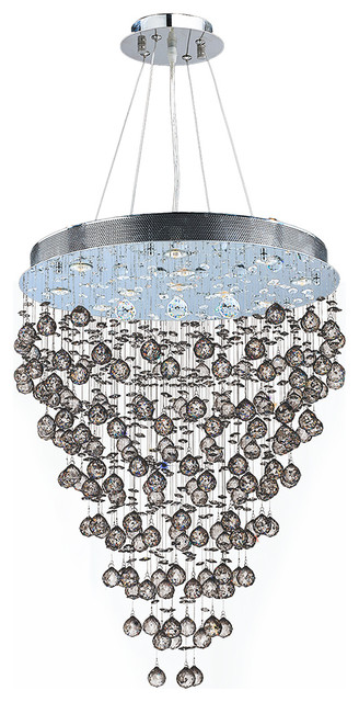 Drops of Rain 6 Light Chrome Pendant with Clear European Crystals