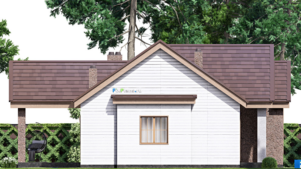 Проект одноэтажного дома 14х14м S118м2 F-16712