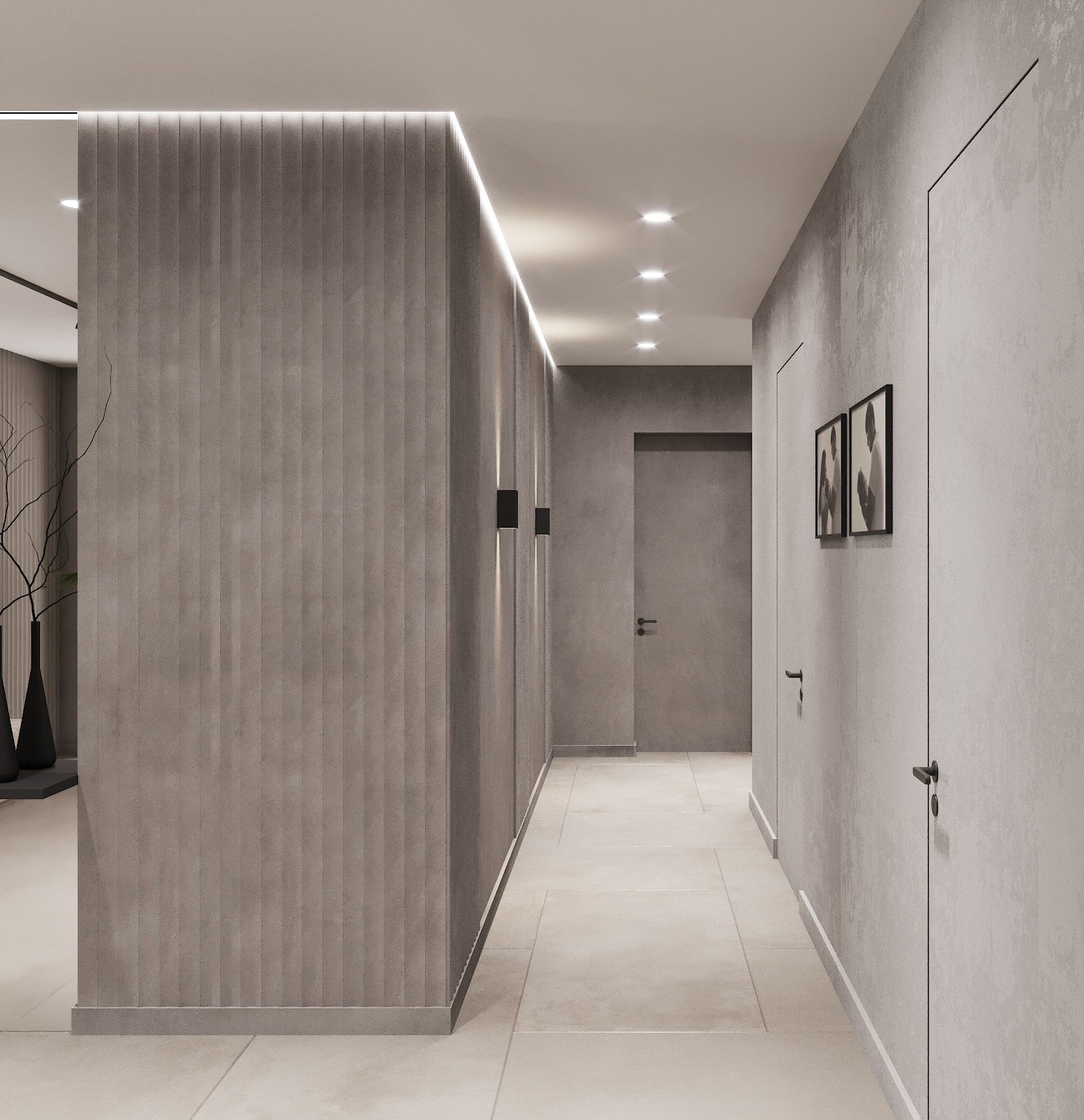 Загородный интерьер -гостиная, холл