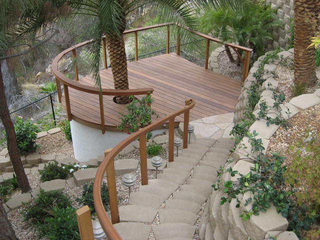Curved Deck contemporary-terrace