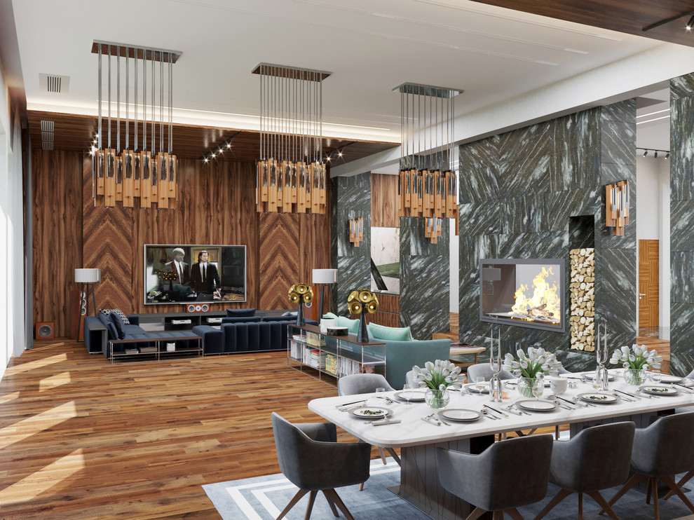 Современный дом  - интерьер гостиной