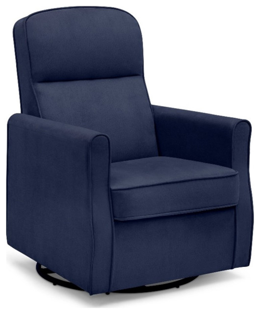 Delta Children Clair Fabric Slim Nursery Glider Swivel Rocker Chair in