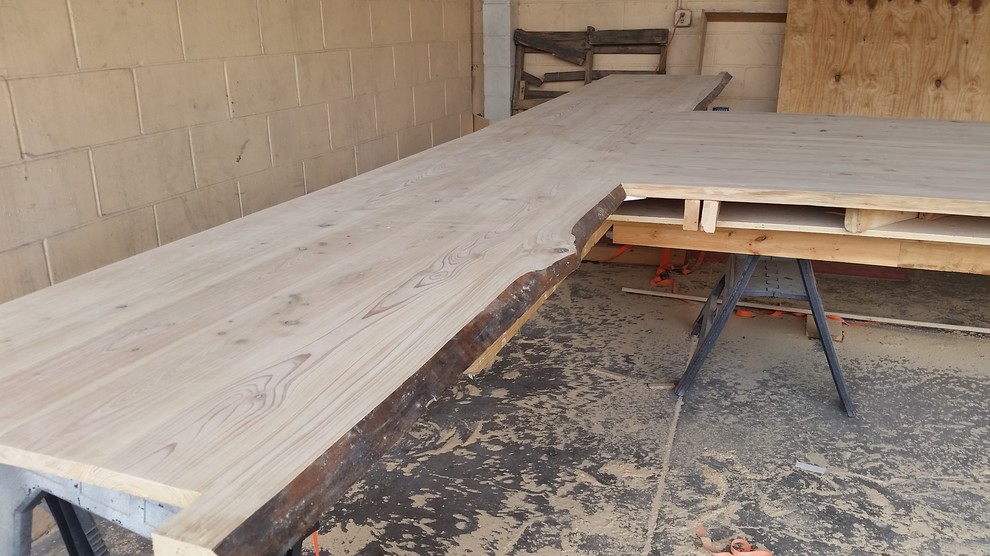 Cypress conference table & credenza