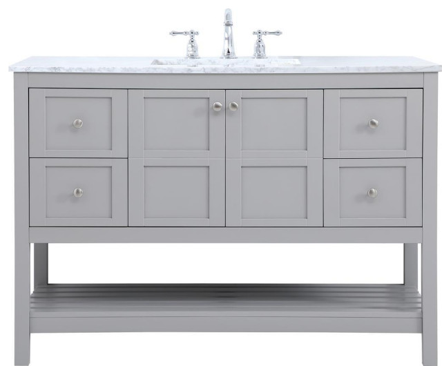 Bathroom Vanity Sink Traditional Antique Single Brushed Nickel Gray Transitional Bathroom