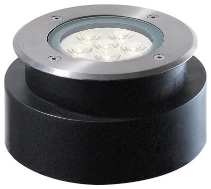 Outdoor Shallow Round Inground LED, Stainless Steel