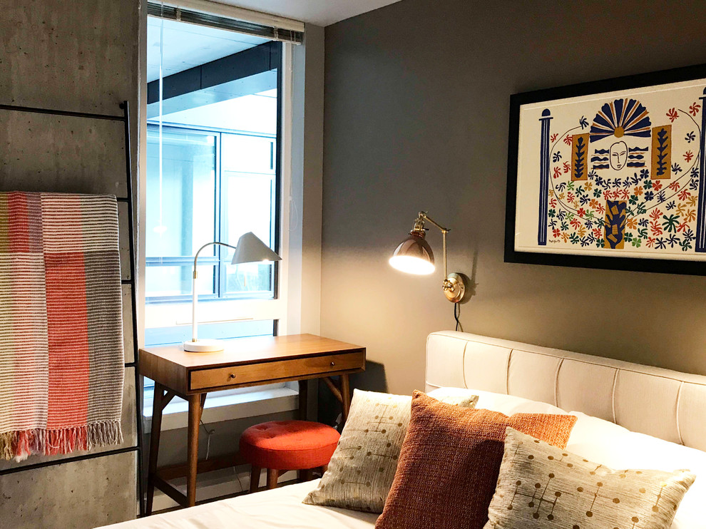 O2 Belltown - Model Room #803, Seattle, WA - Midcentury - Bedroom ...