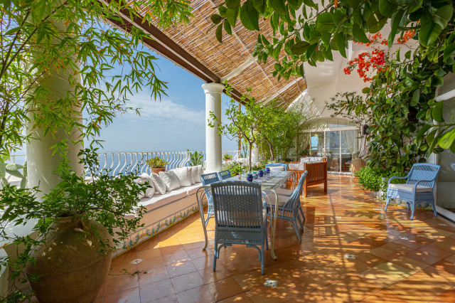 Amalfi Coast middelhavsstil-terrasse