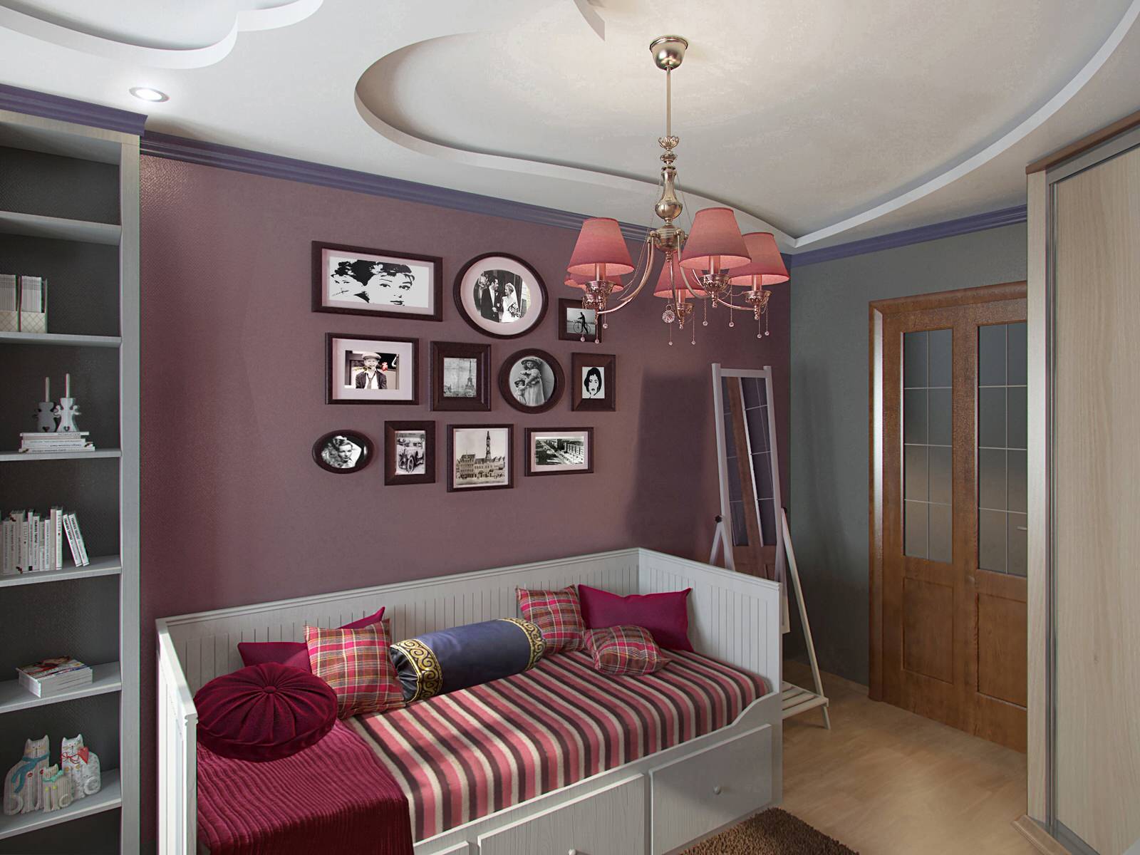 Комнатка в смешанном стиле для юной леди.)