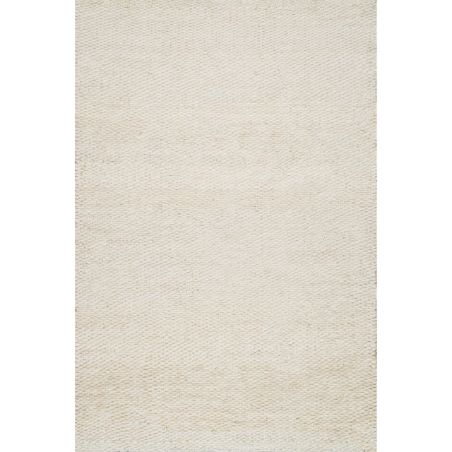 nuLOOM Hand Woven Hailey Jute, Off-White, 5'x8'