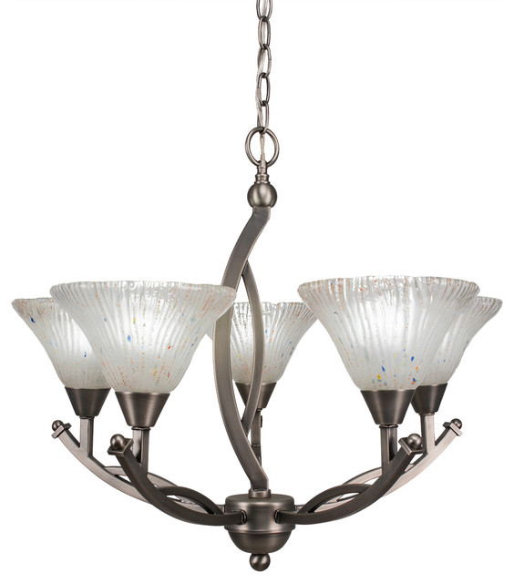 Bow 5 Light Chandelier Transitional Chandeliers by Toltec
