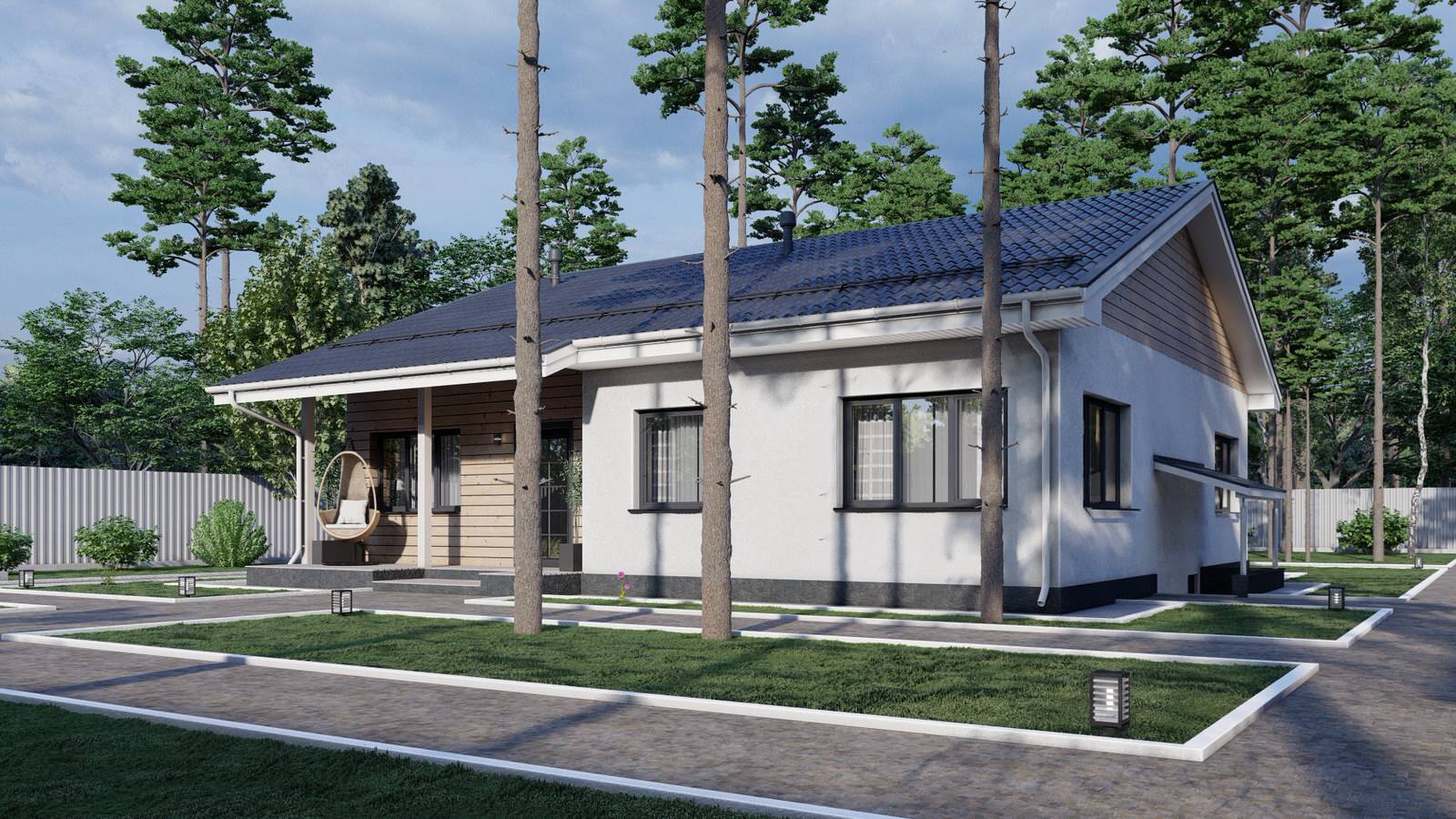 Эскизный проект частного дома (1 этаж)