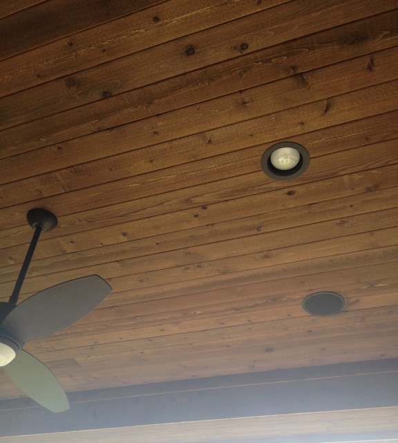 Cedar Tongue And Groove Ceiling Traditional Patio Houston