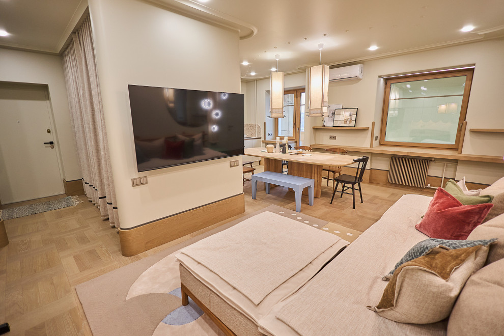 Кухня-столовая с завитком гюль