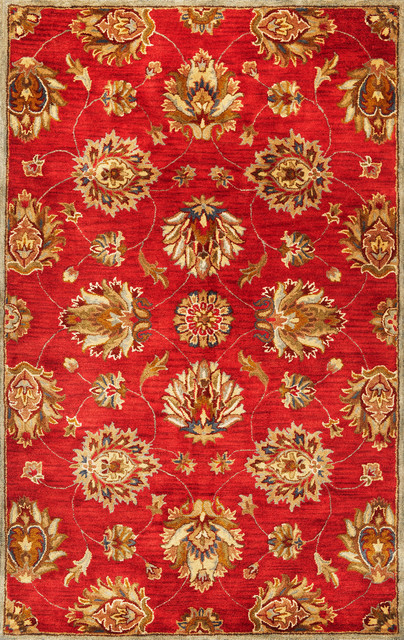 Syriana 6003 Red Allover Kashan Rug, 8'x10'6"