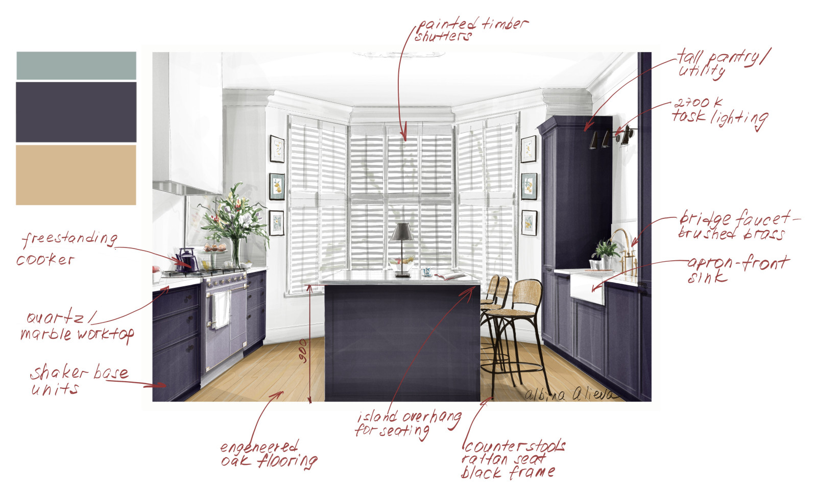 Interior Concepts – Procreate Sketches by Albina Alieva