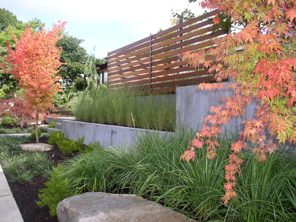 Photo of a mid-sized modern front yard partial sun garden in Seattle.