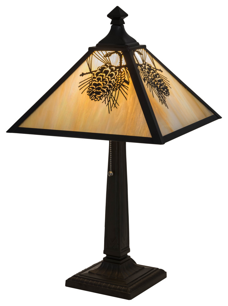23.5H Winter Pine Table Lamp