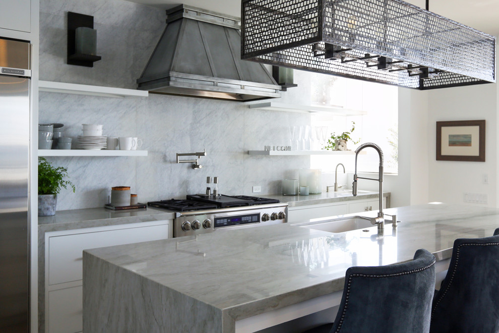 This is an example of a contemporary kitchen in Santa Barbara.