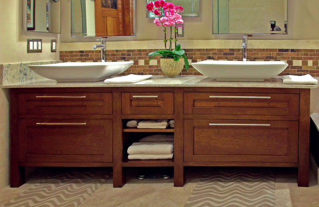 Mahogany Bathroom Vanity Contemporary Bathroom Los Angeles By Warren Hile Studio Houzz Uk