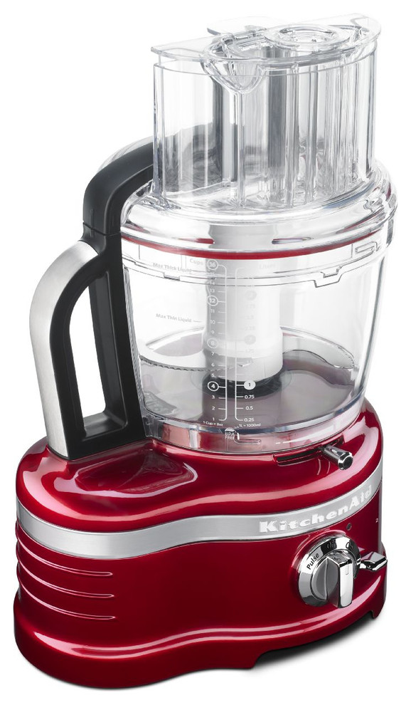 KitchenAid KFP1642CA 16 Cup Candy Apple Red Food Processor with ExactSlice Contemporary Food