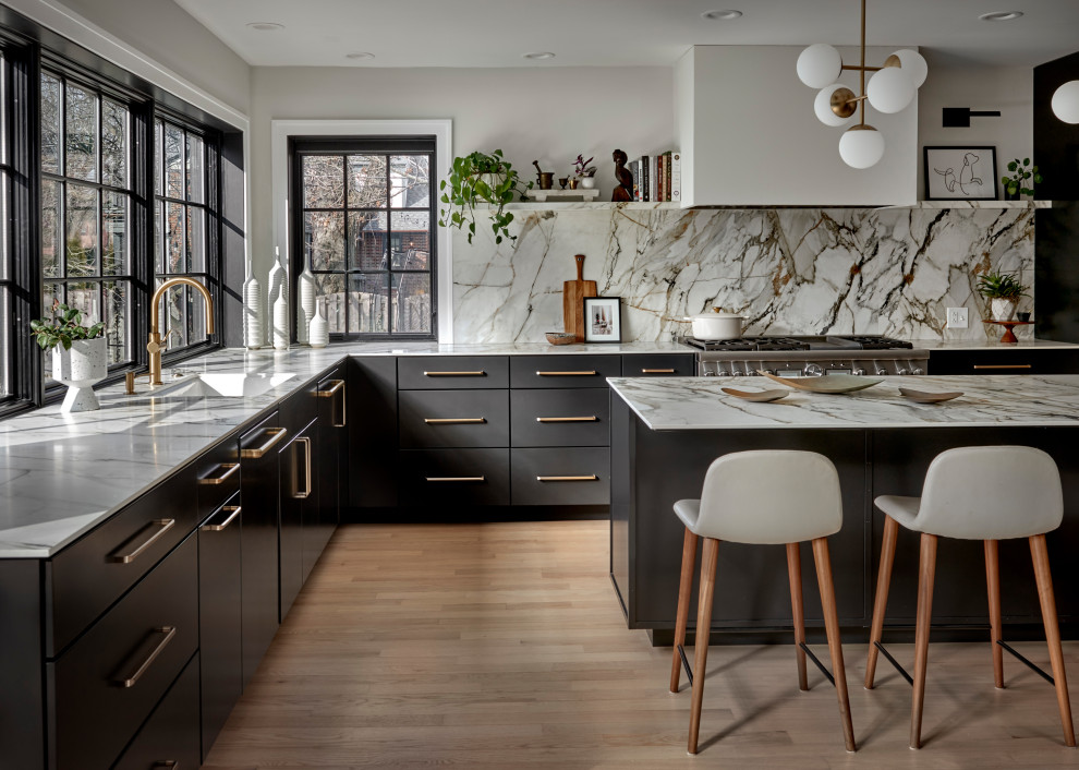 Modern Marble Kitchen - Modern - Kitchen - Chicago - by Mia Rao Design ...