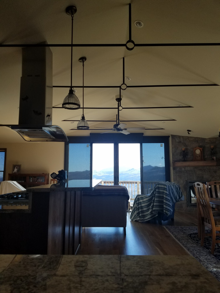Inspiration for a rustic home design remodel in Denver