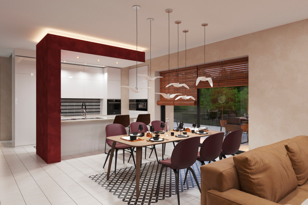 Кухня-остров в столовой