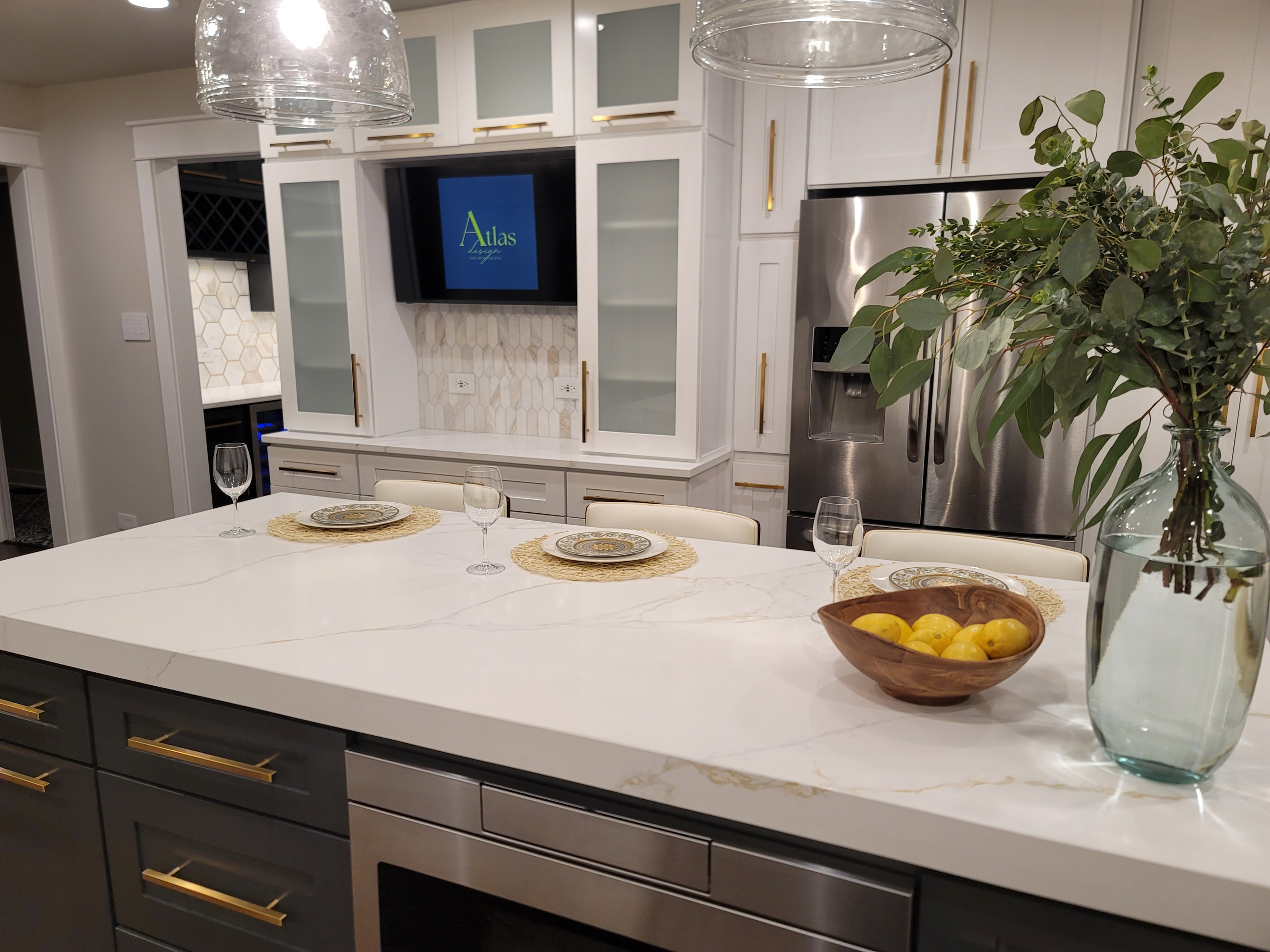 Custom Kitchen with Built-ins and Butler's Pantry