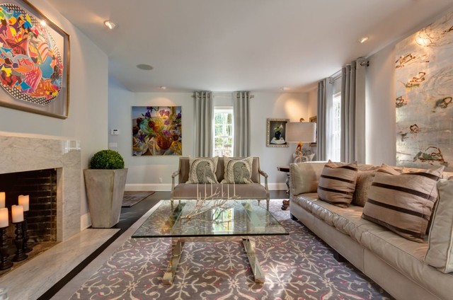 West Hills Residence transitional-living-room