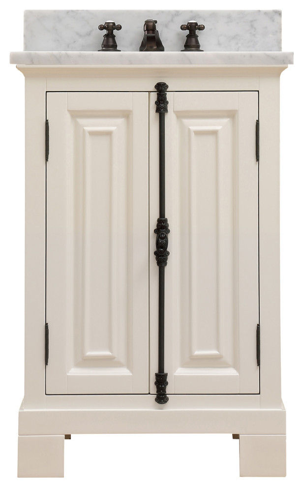 24" Antique White Single Sink Bathroom Vanity From The Greenwich