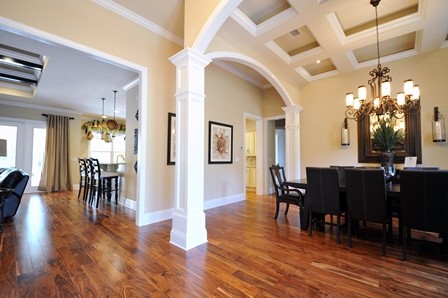 Dining room - transitional dining room idea