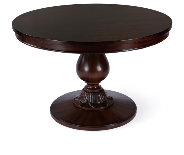 Evie 48" Round Pedestal Dining Table, Cherry