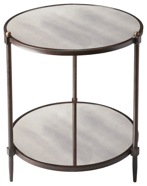 Peninsula Mirrored Side Table, 3048025 Transitional Side Tables And