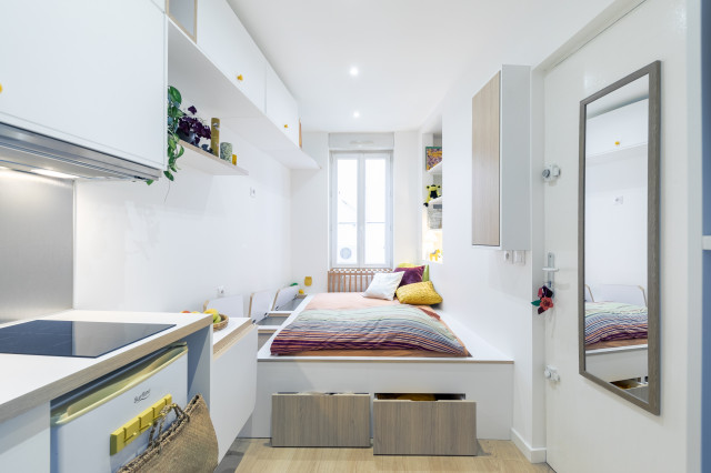 De la chambre au studio 9m2 - Scandinavian - Bedroom - Grenoble - by  HomebOxcreation | Houzz IE