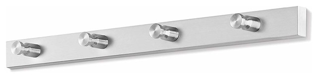 Modern Stylish Coat Rack in Chrome Plated Steel with 4 Hanger Hooks