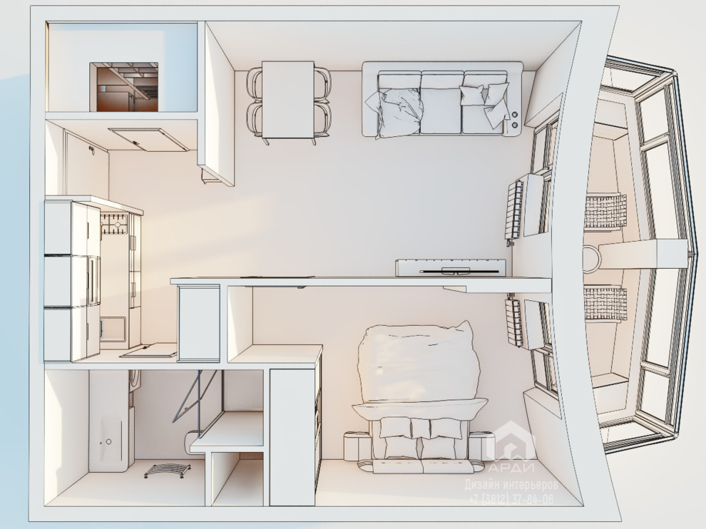Трехмерные эскизы для согласования планировочного решения