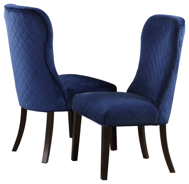 Alice Suede Upholstered Fabric Dining Side Chairs, Set of 2