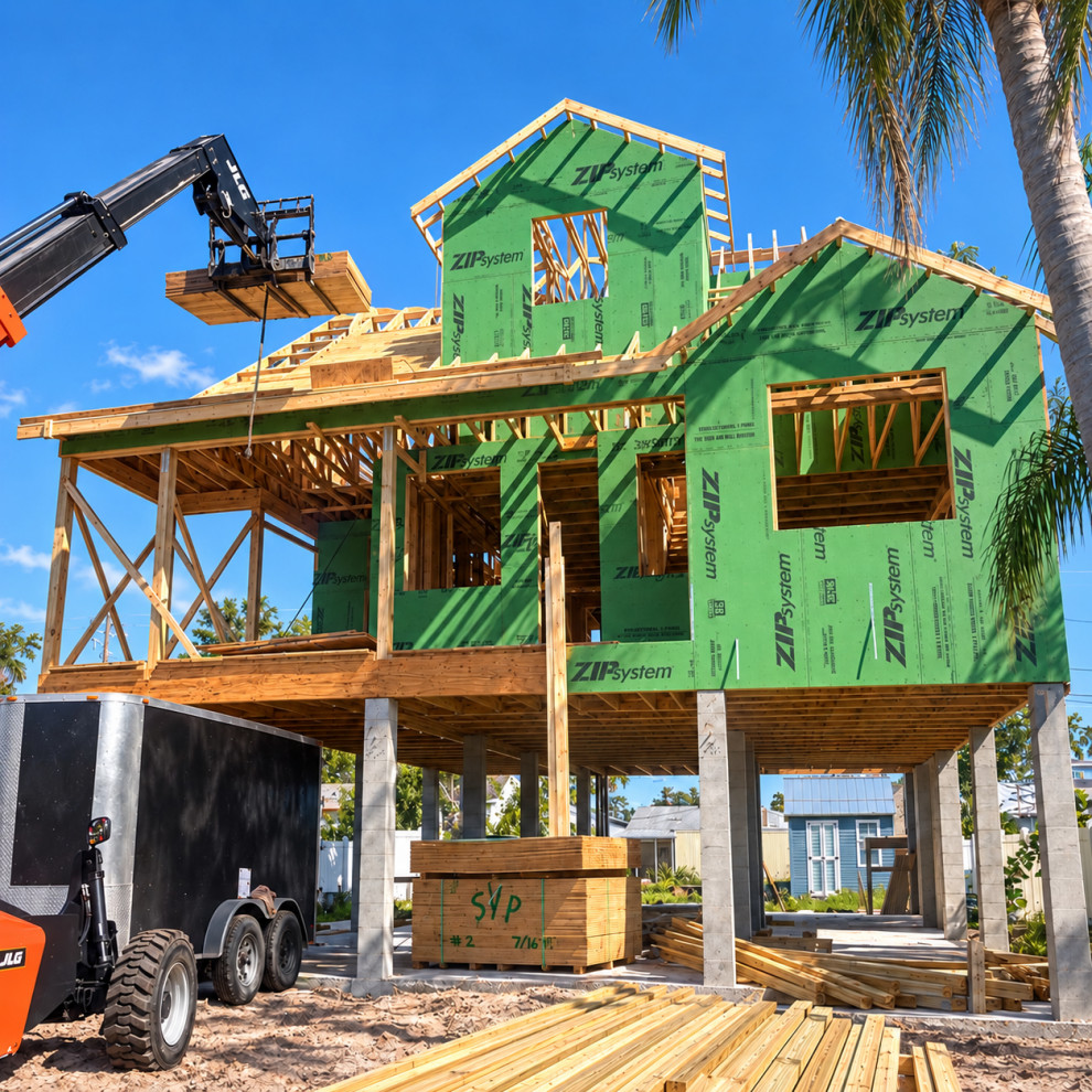 Three-Story Custom Home - Phase 4 of 4: Third-Floor Framing & Roof Trusses