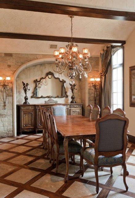 French Country Estate Traditional Dining Room Austin