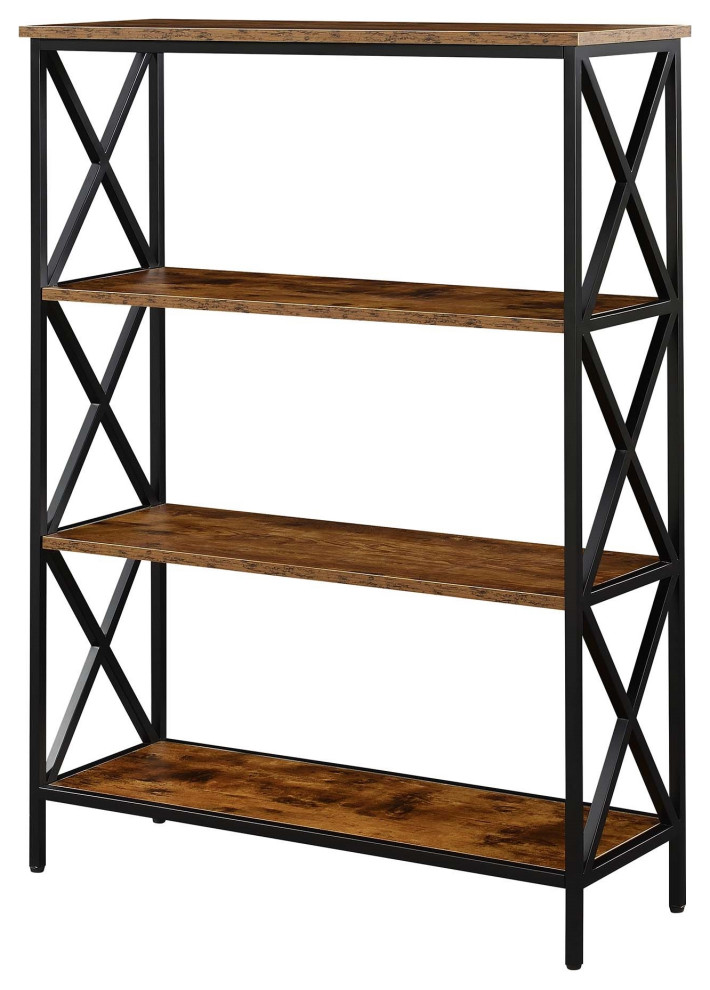 Tucson 4 Tier Bookcase Industrial Bookcases by VirVentures Houzz