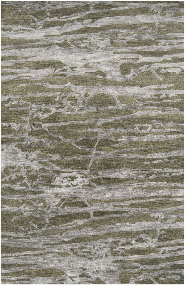 Banshee Area Rug, Rectangle, Mossy Stone-Light Gray, 8'x11'