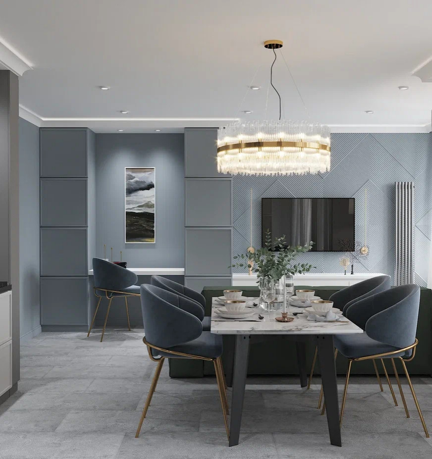 Дизайн кухни-гостиной