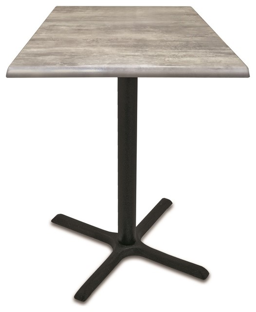 Od211, 36" Black Wrinkle Indoor/Outdoor Table With Graystone Top