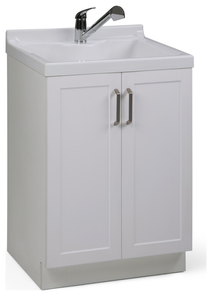 Kyle 24 inch Laundry Cabinet with Pull-out Faucet and ABS Sink ...
