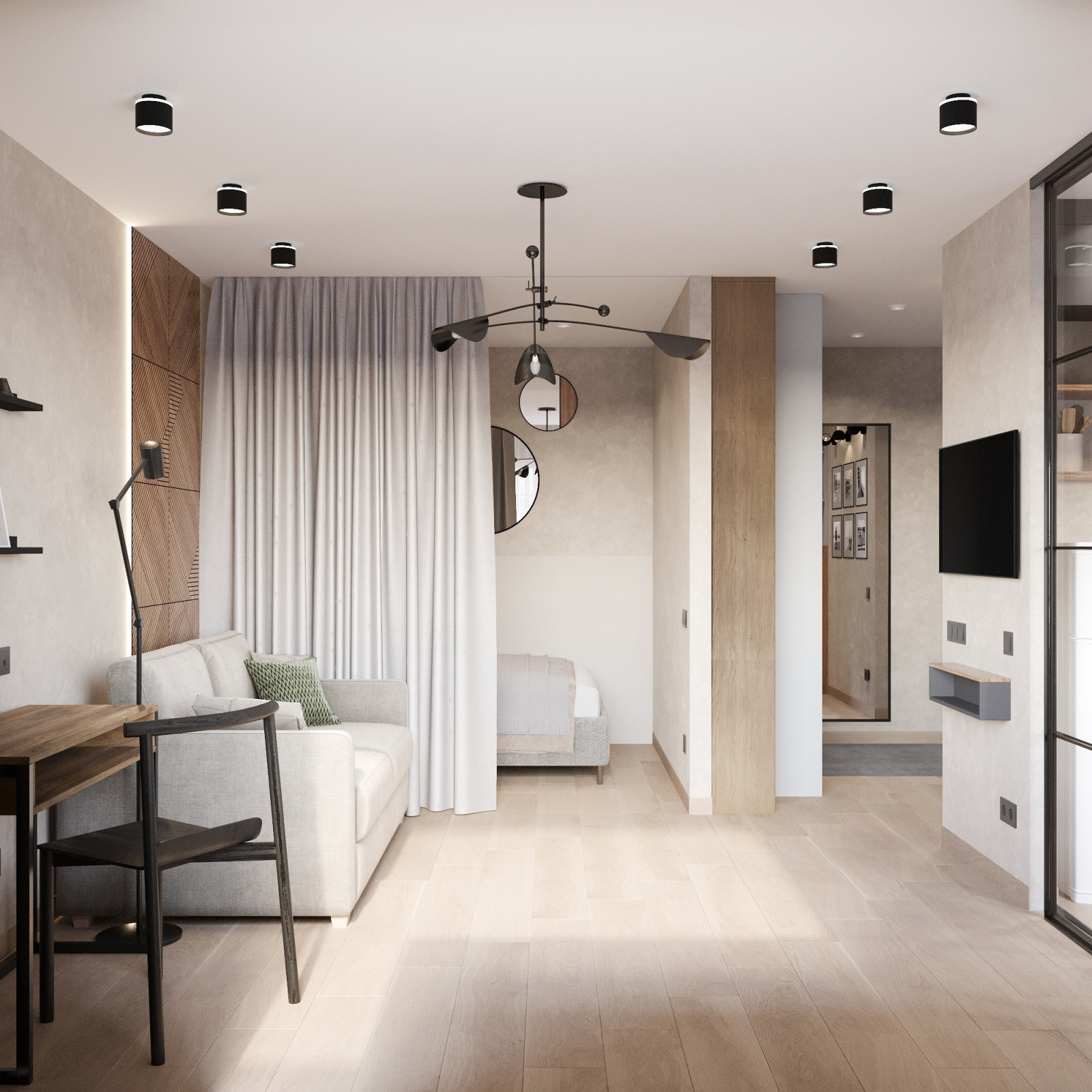 Дизайн проект квартиры , площадью 36 кв.м